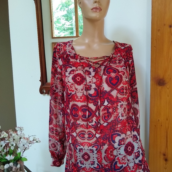 😉SOLD😉Daisy Fuentes Size XS.Red and Navy.  I ❤️ Bundles.  CLOSING CLOSET - Picture 5 of 8